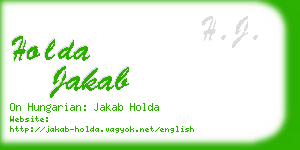 holda jakab business card